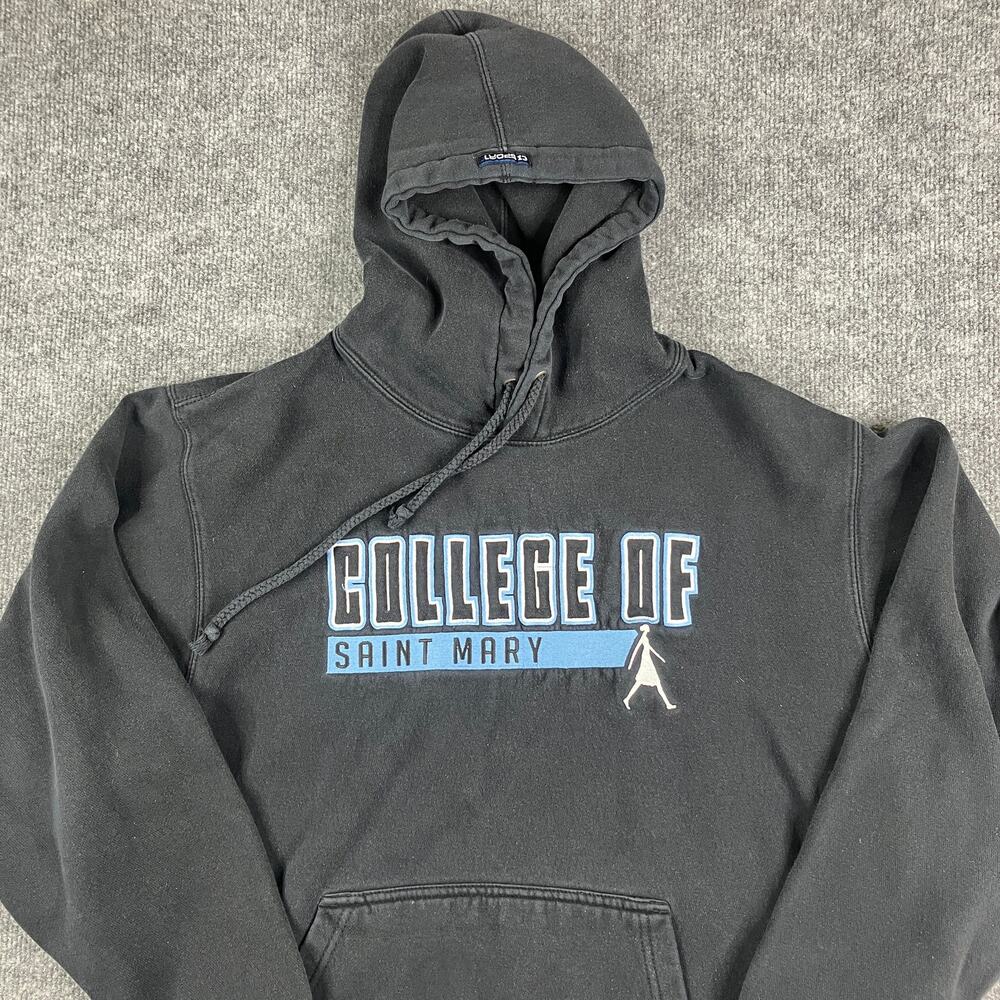 College of St Mary Pullover‎ Hoodie Men's Large Black Ci Sport Graphic